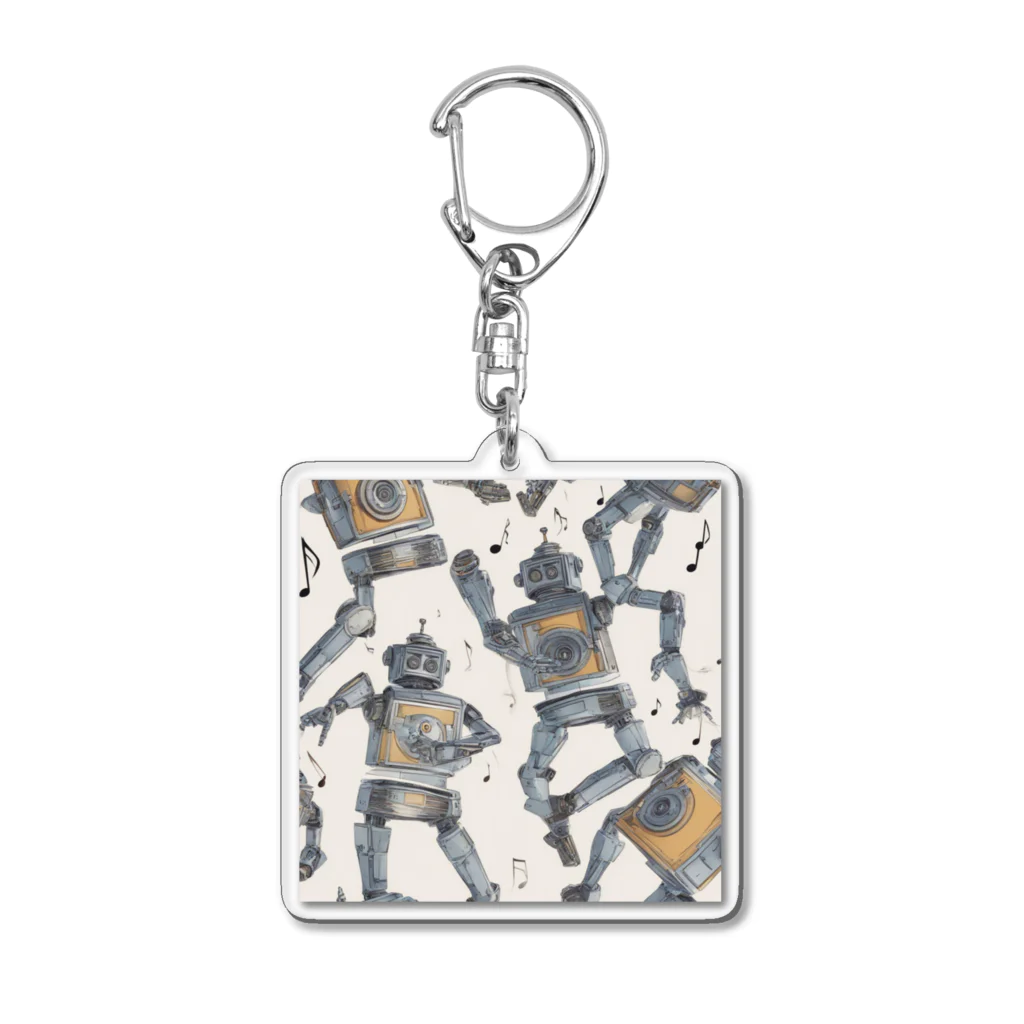 d-design-labのdancing robots Acrylic Key Chain