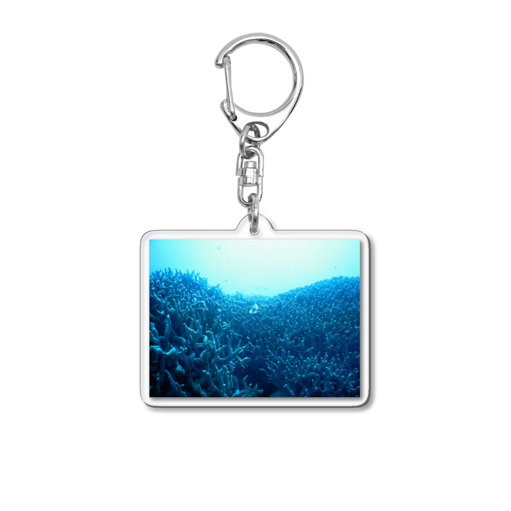 umin0nakaの青い珊瑚礁 Acrylic Key Chain