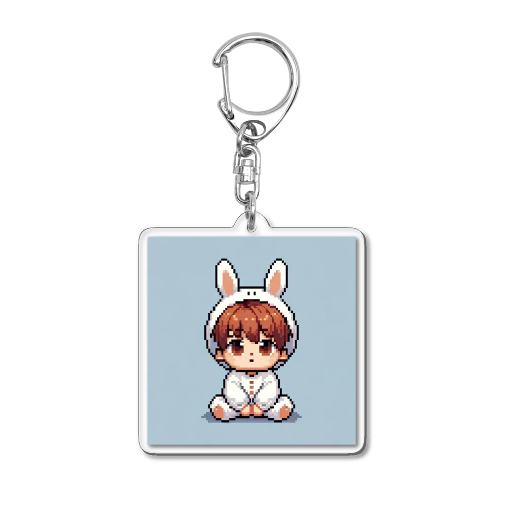 ユサユサしてるキャラクターショップのユサユサしながらそんなめでこっちをみつめないで Acrylic Key Chain