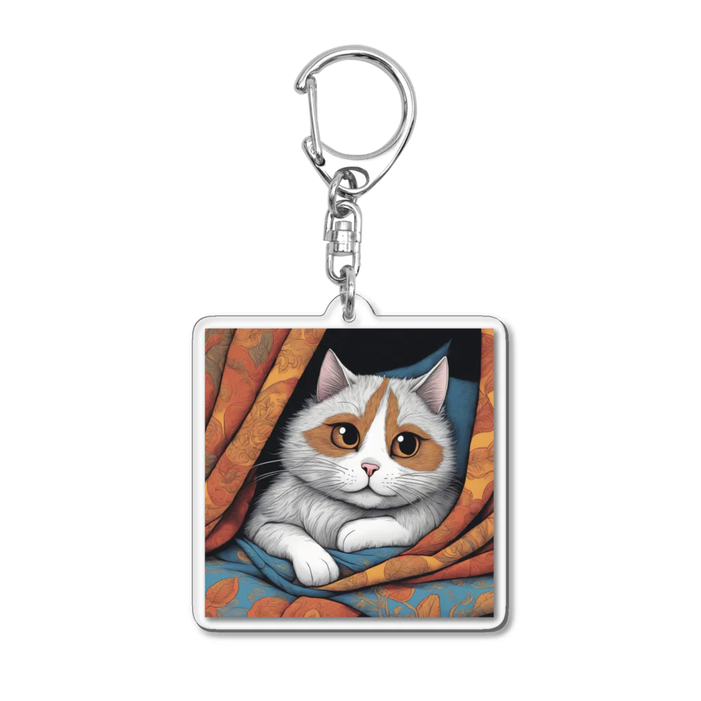 にゃんこーねこのたぬき猫 Acrylic Key Chain