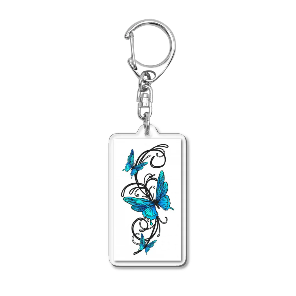よっぴ～の青い蝶　 Acrylic Key Chain