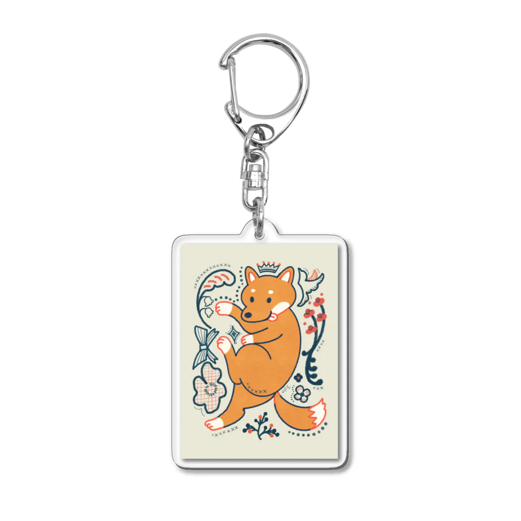 うずら舎の芝わんわん Acrylic Key Chain