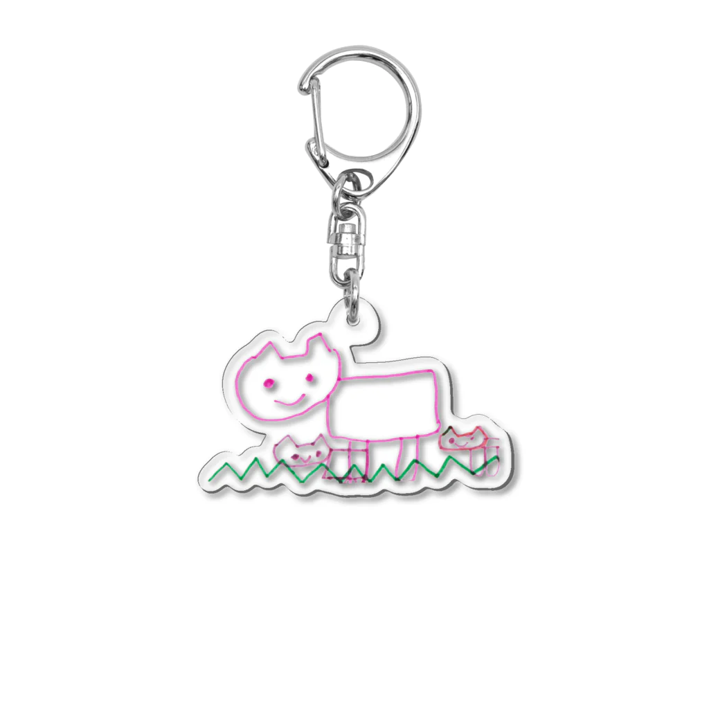 はっちゃんショップのキツネの親子 Acrylic Key Chain