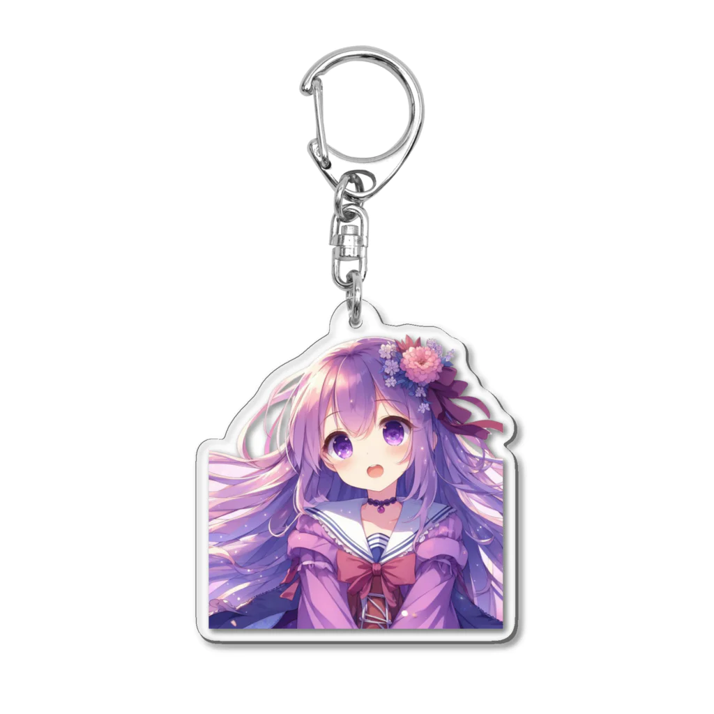 onakasuita_7のかわいい女の子 -Murasaki- Acrylic Key Chain