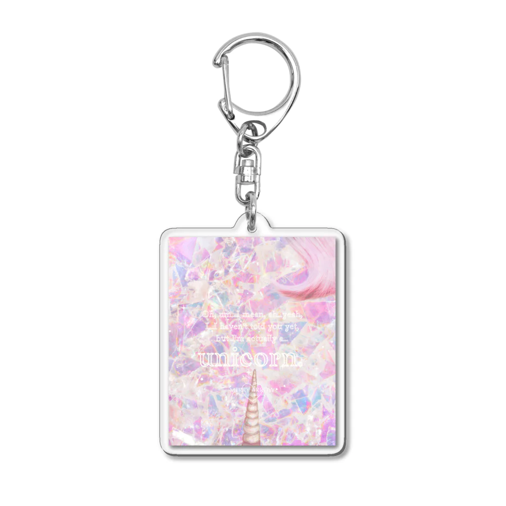 MERRY ARROW by meofairy336の"Actually I’m a…unicorn” Acrylic Key Chain