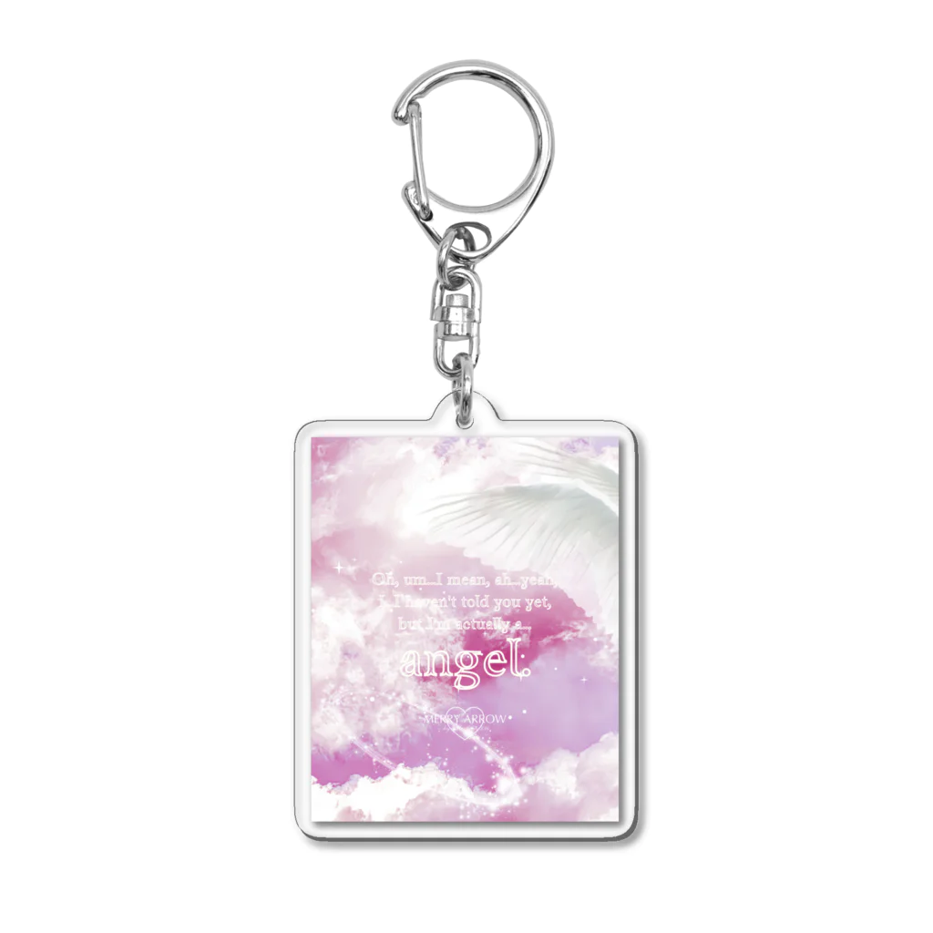 MERRY ARROW by meofairy336の"Actually I’m a…angel” Acrylic Key Chain