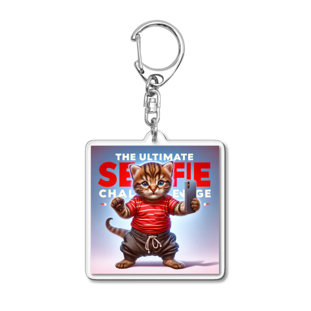 子猫のマイク・mikeの部屋のmikeナンバー6 Acrylic Key Chain