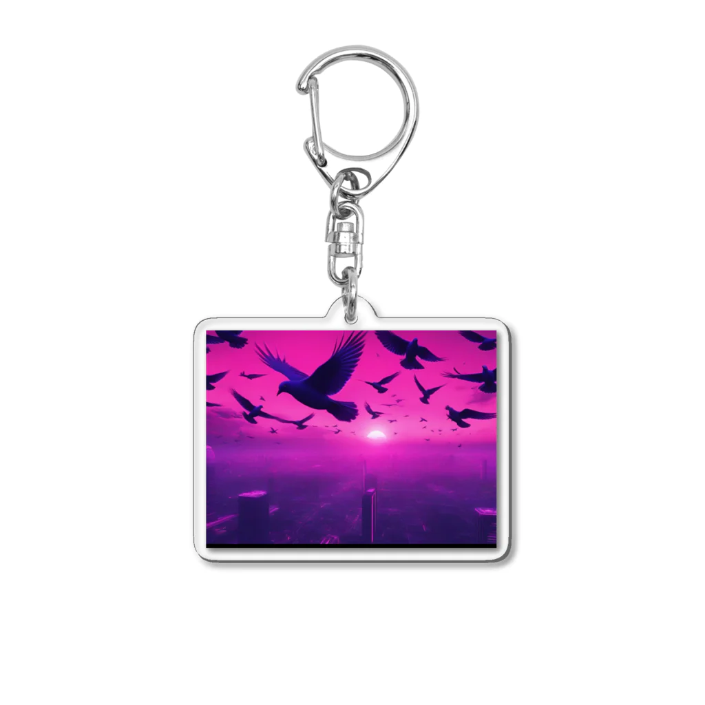 madatubomiの都会の鳩 Acrylic Key Chain