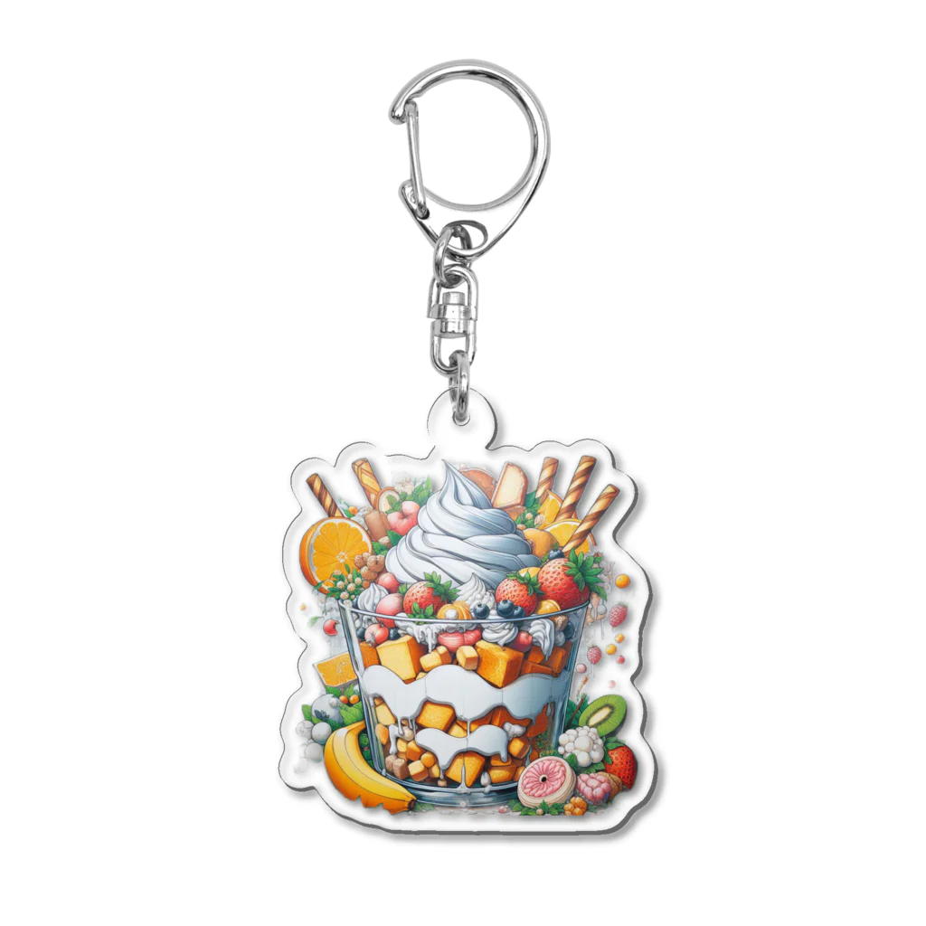 こんばにやのデカパフェ Acrylic Key Chain