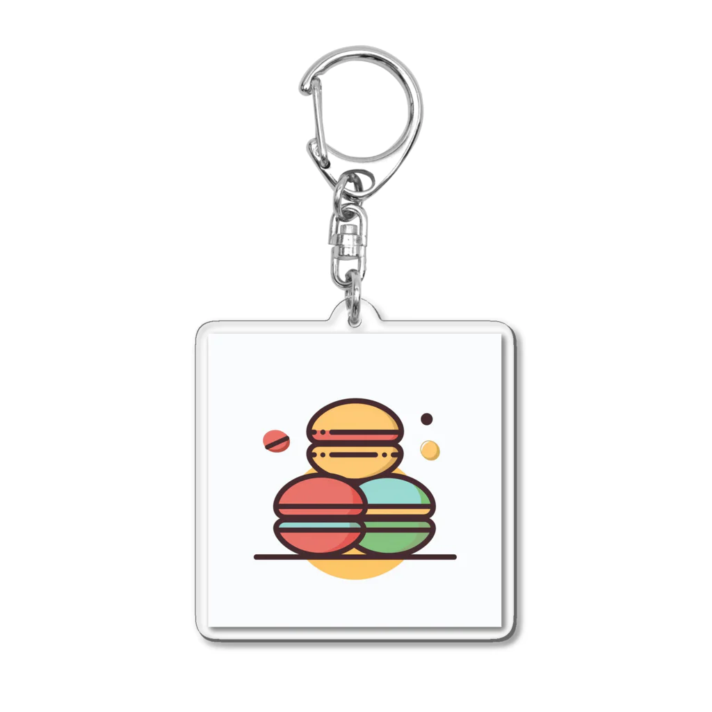 ハチ-8のマカロン　カラフル Acrylic Key Chain