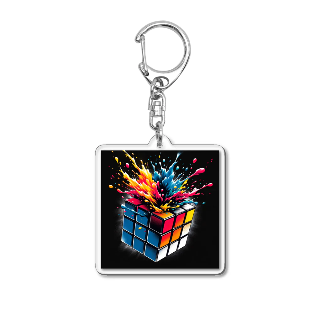 Ksdesignのカラーバースト・キュービカル Acrylic Key Chain