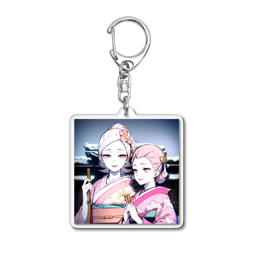 bigbamboofamilyの白く透き通る肌の娘達 Acrylic Key Chain