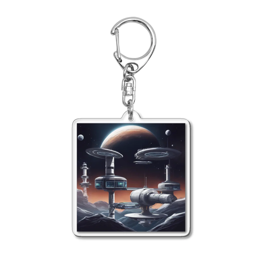 Banksy-sの1. Futura Space Station Acrylic Key Chain