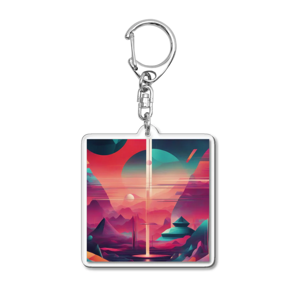 Banksy-sの11. Futura Celestial Wonderland Acrylic Key Chain