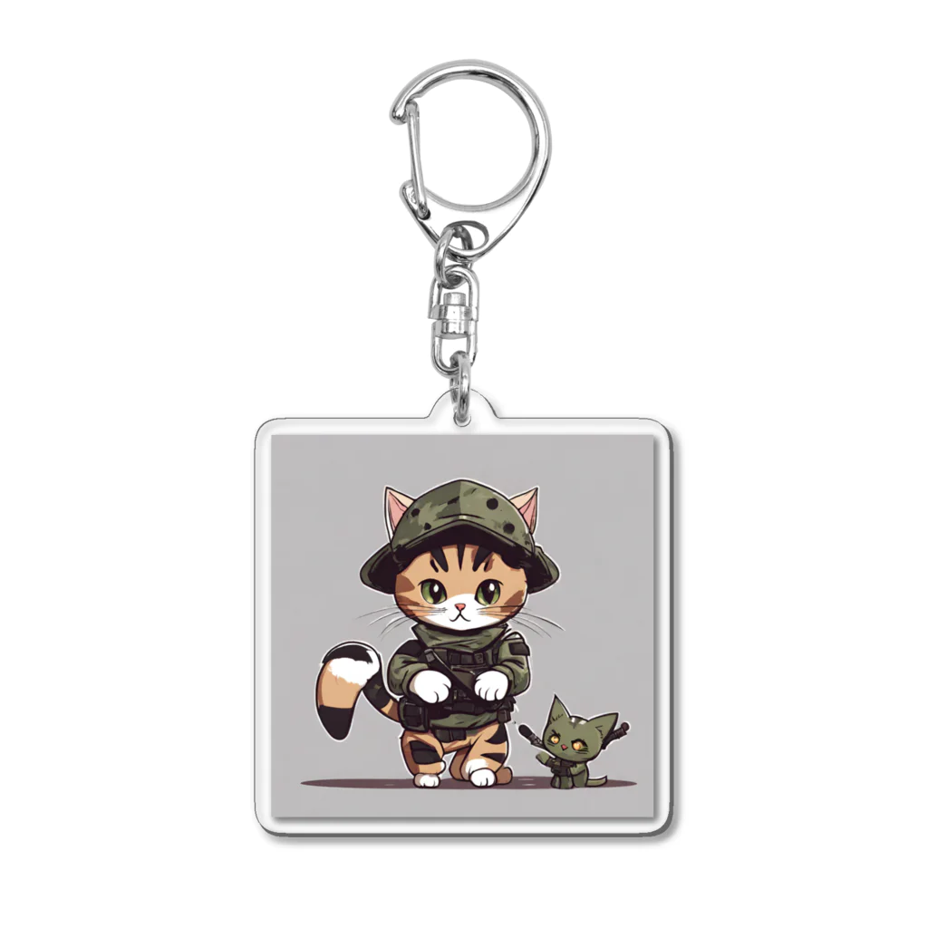 ピザベイビーの戦闘ネコ Acrylic Key Chain