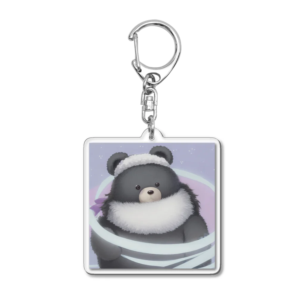 くま好きのおみせ🧸🌷︎のふわふわくまさん Acrylic Key Chain