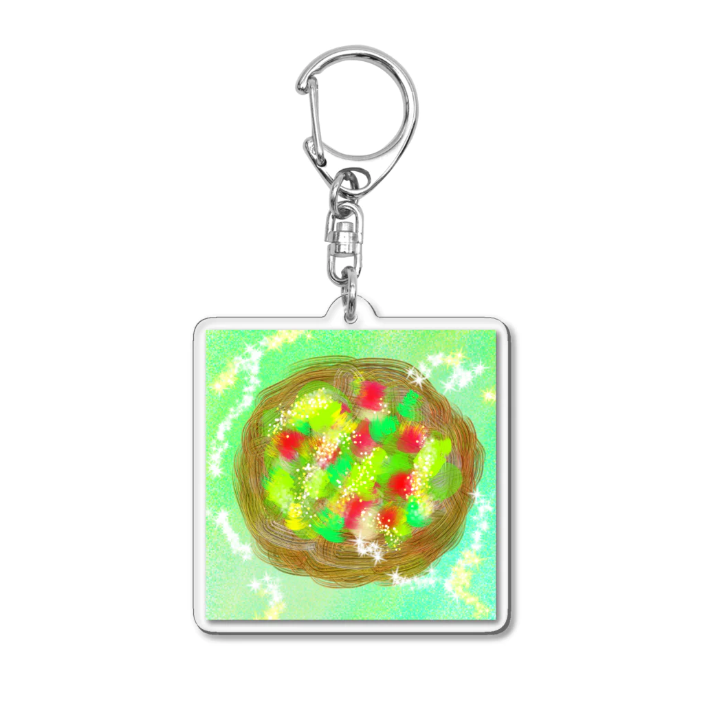 nijiirosorausagiの林檎のサラダ  お話の世界  【虹色空うさぎ】 Acrylic Key Chain