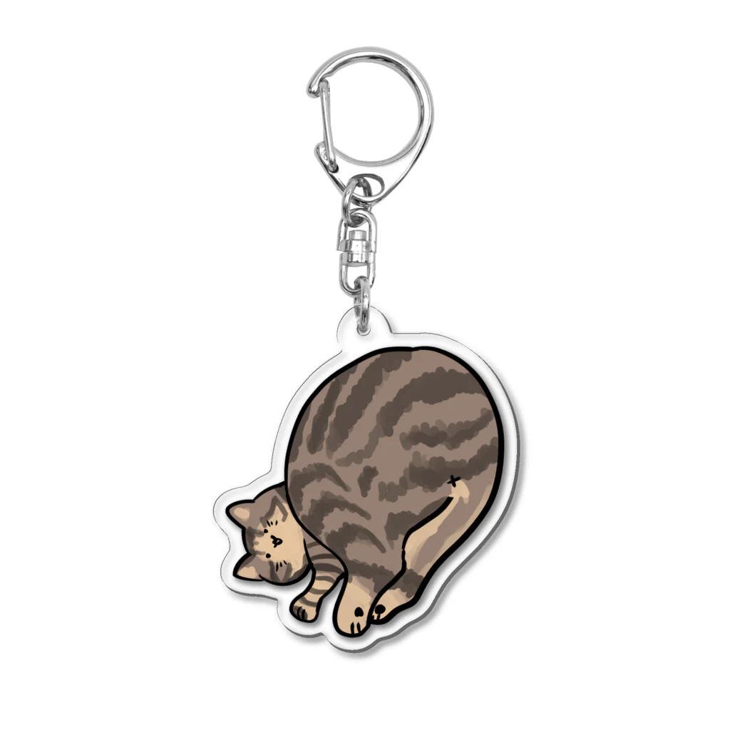 アプリコット・バスのケツ突き出し猫 Acrylic Key Chain