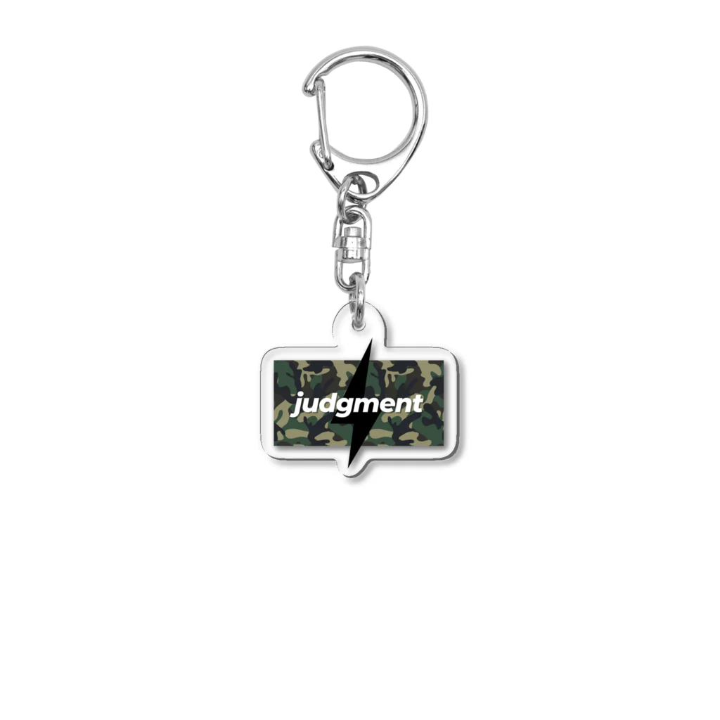 judgment produceの【judgment produce】judgment迷彩（緑） Acrylic Key Chain