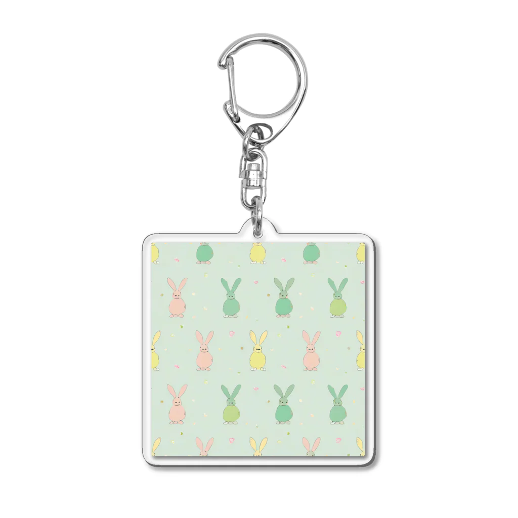 うさぎやのうさぎ柄8 Acrylic Key Chain