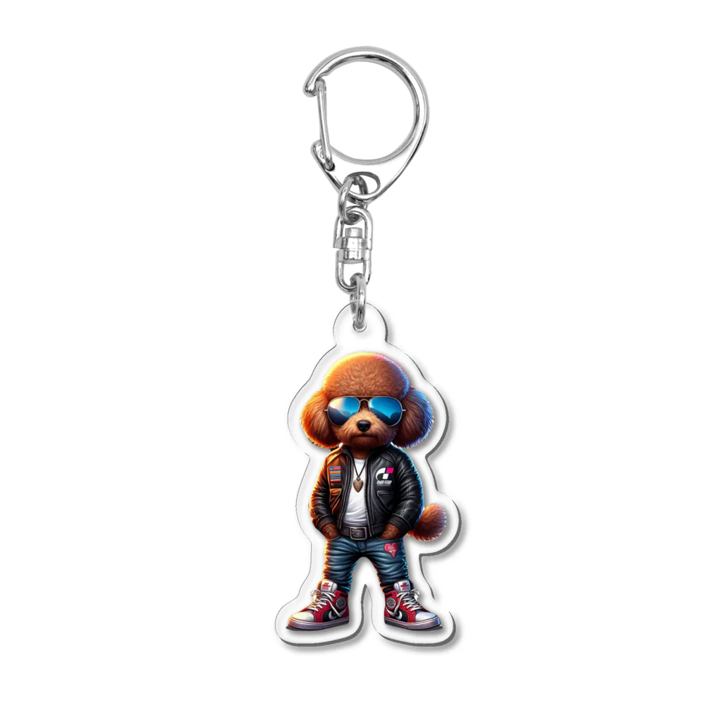 TABO1192のトイプードルのひかるくん Acrylic Key Chain