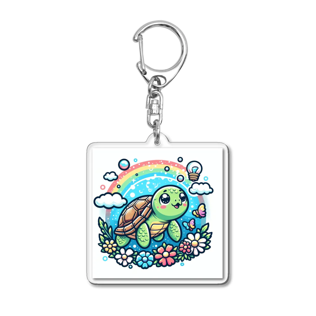 toto444のかわいいカメ Acrylic Key Chain