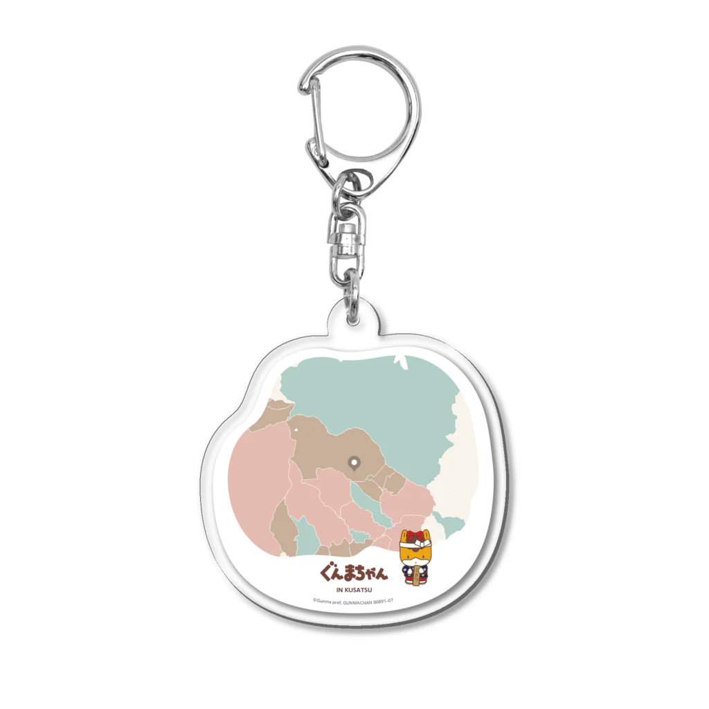 ぐんまちゃんオリジナル地図グッズのぐんまちゃん×草津キーホルダー Acrylic Key Chain