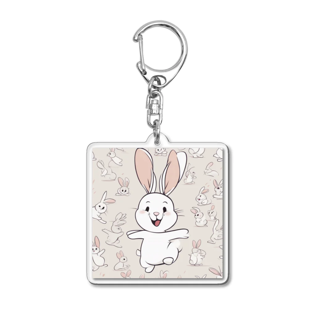 aahsrのくるくるうさくる Acrylic Key Chain