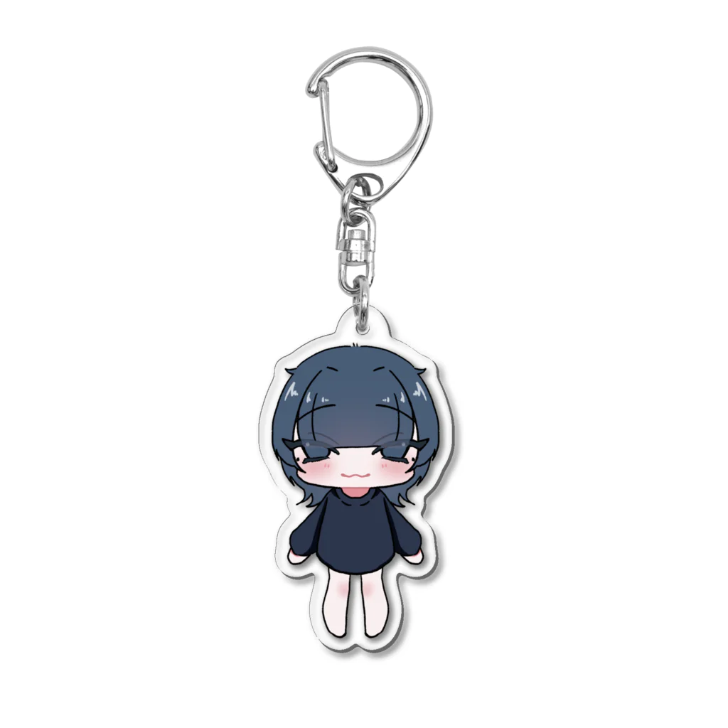 ねものウルフカットミニキャラ Acrylic Key Chain