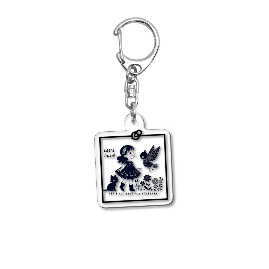 lblの遊ぼっ！！ Acrylic Key Chain