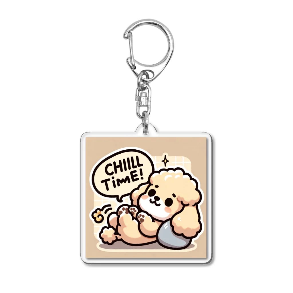 kawashowのトイプードルがリラックス Acrylic Key Chain