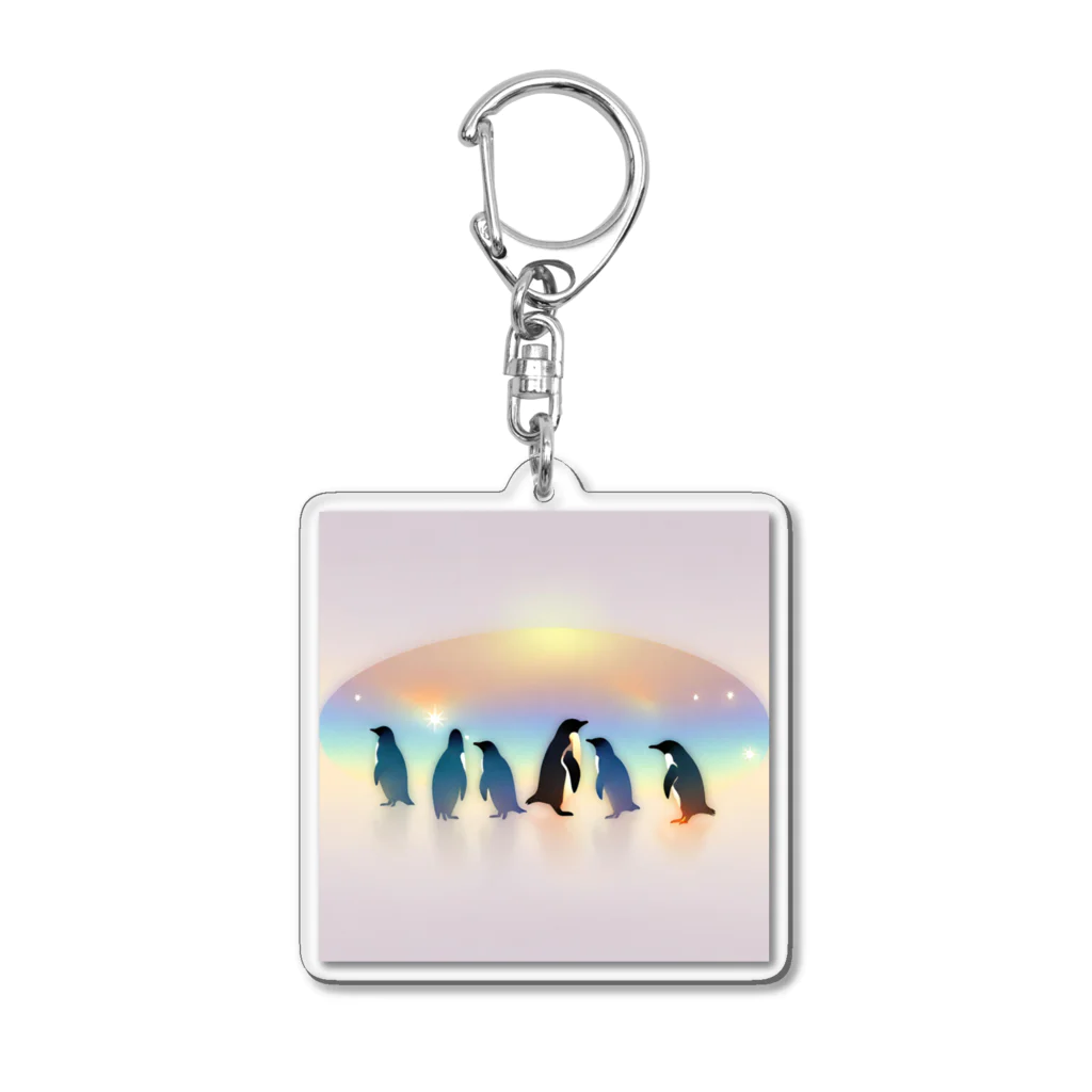 penpentagramのpenguins Acrylic Key Chain