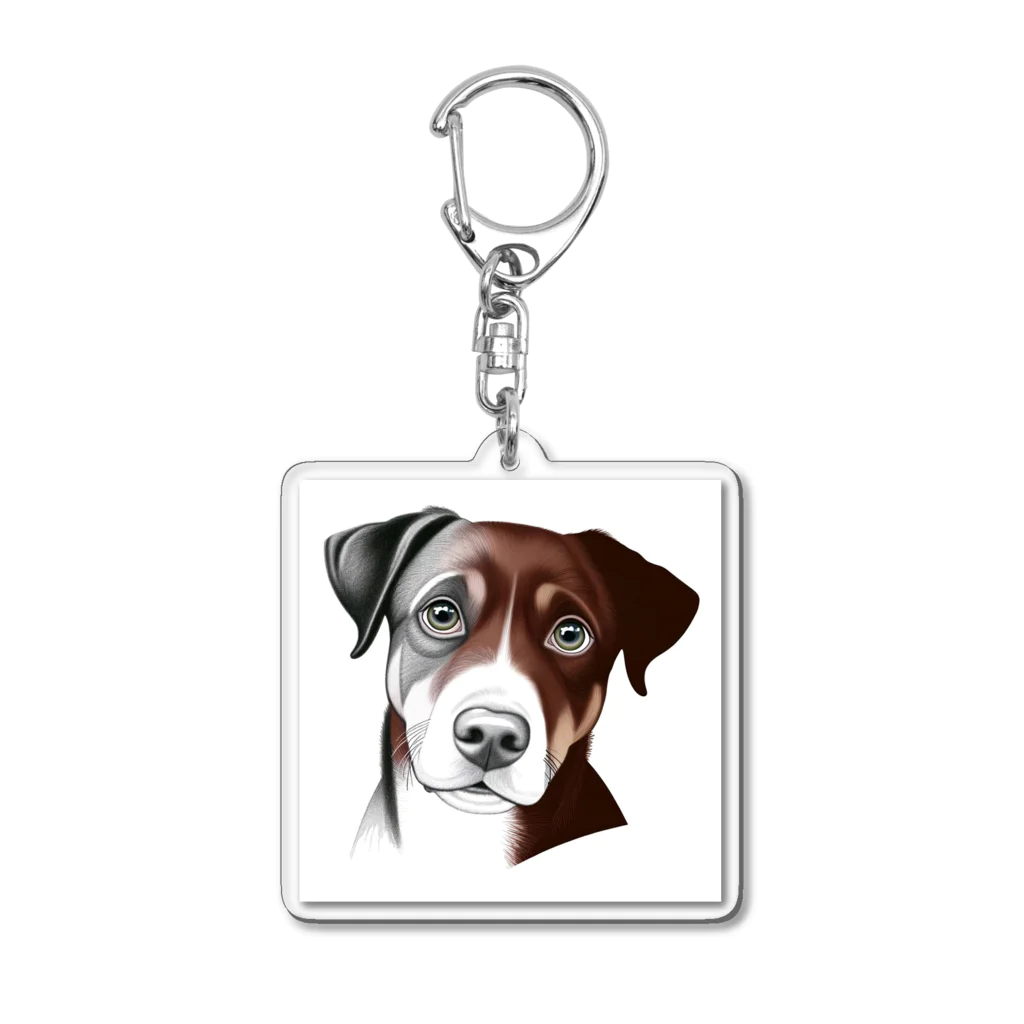 Ama'sのじっと見つめる犬さん Acrylic Key Chain