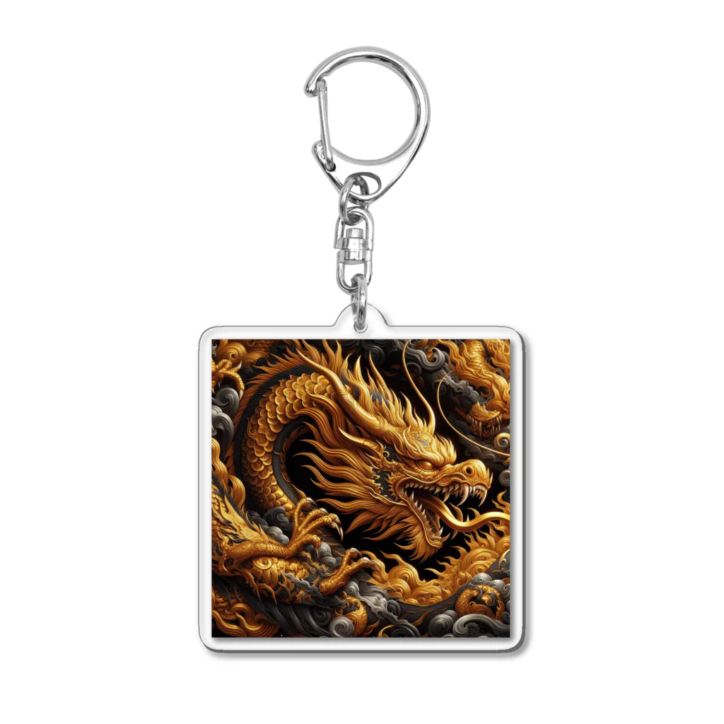 MKARTの漆黒の龍 Acrylic Key Chain