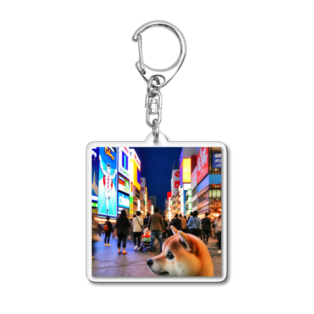 japantravelの柴犬の大坂散歩 Acrylic Key Chain