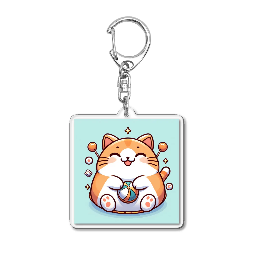 wtr3045のまるねこ37 Acrylic Key Chain