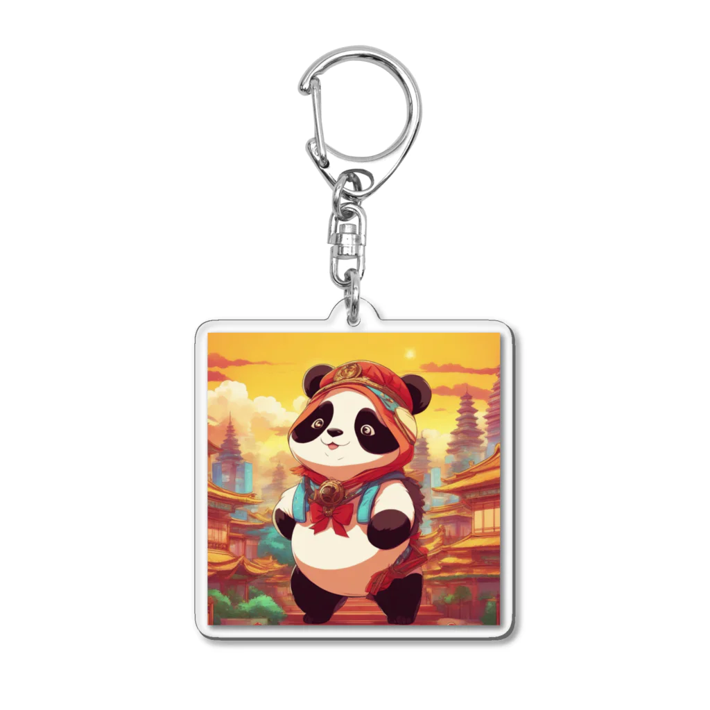 crazypanda2の冒険パンダ Acrylic Key Chain