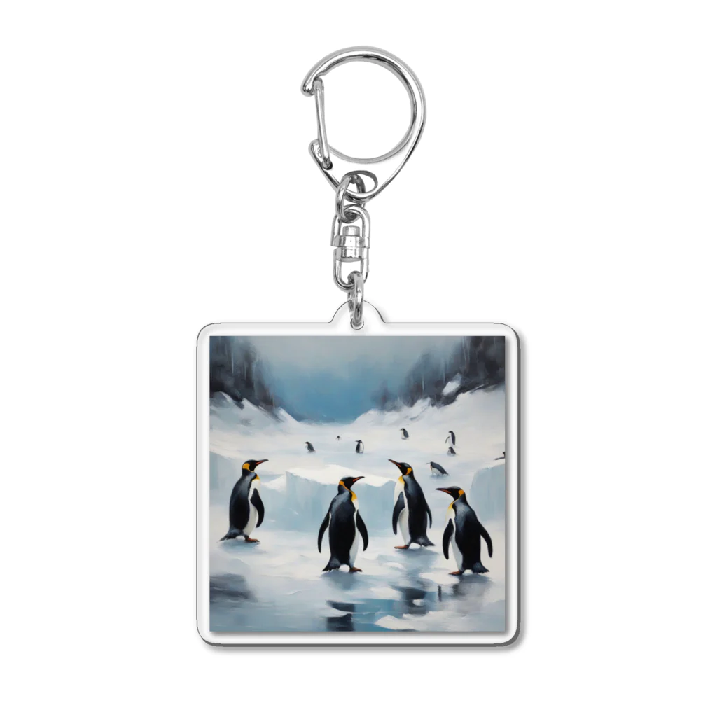 akipen76の共存を目指すペンギン Acrylic Key Chain
