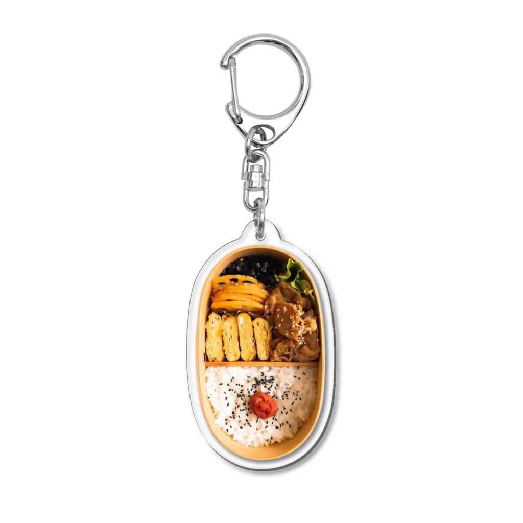 スギナカモモコのまげわっぱ弁当 Acrylic Key Chain