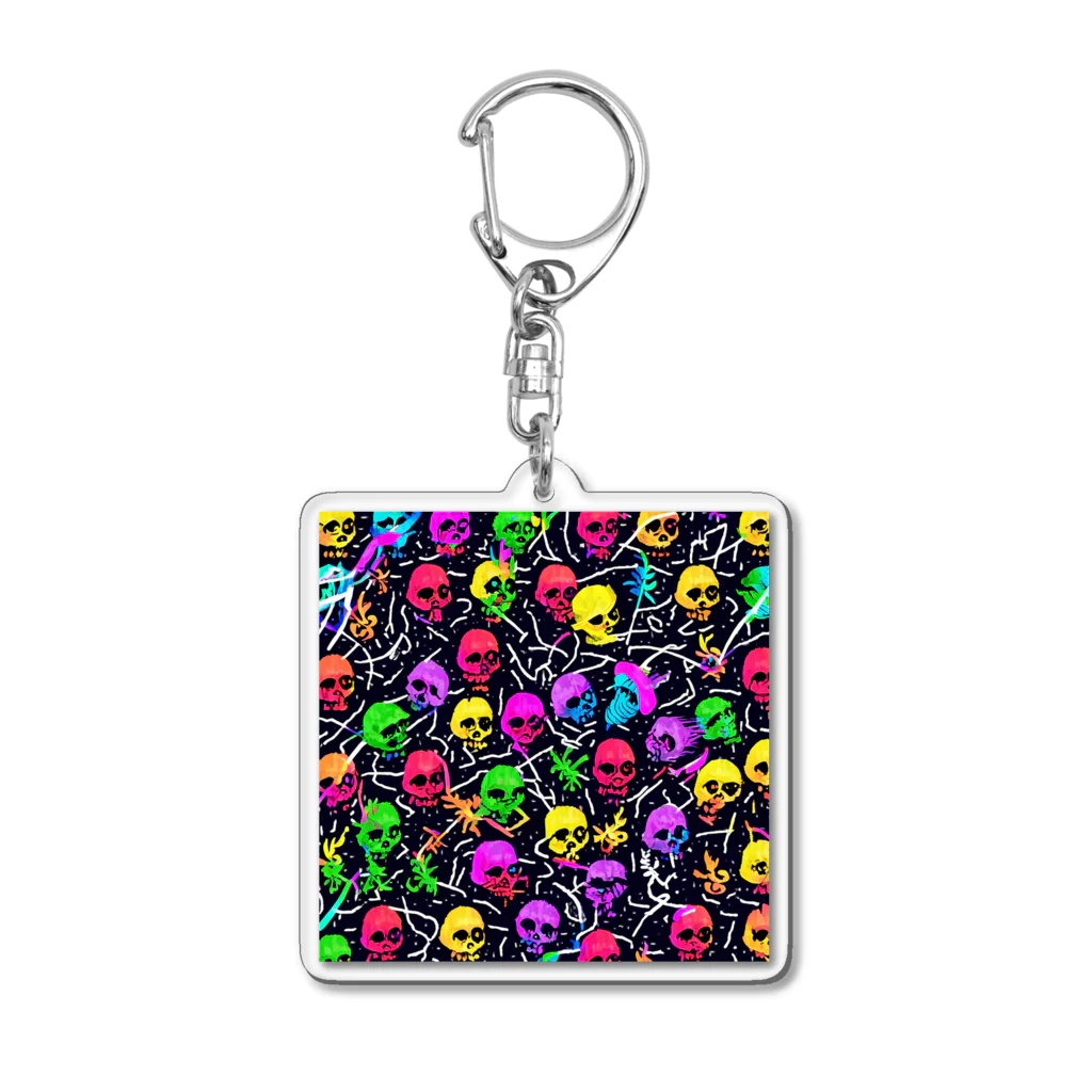 MEGROOVEのドクロいっぱい💀 Acrylic Key Chain