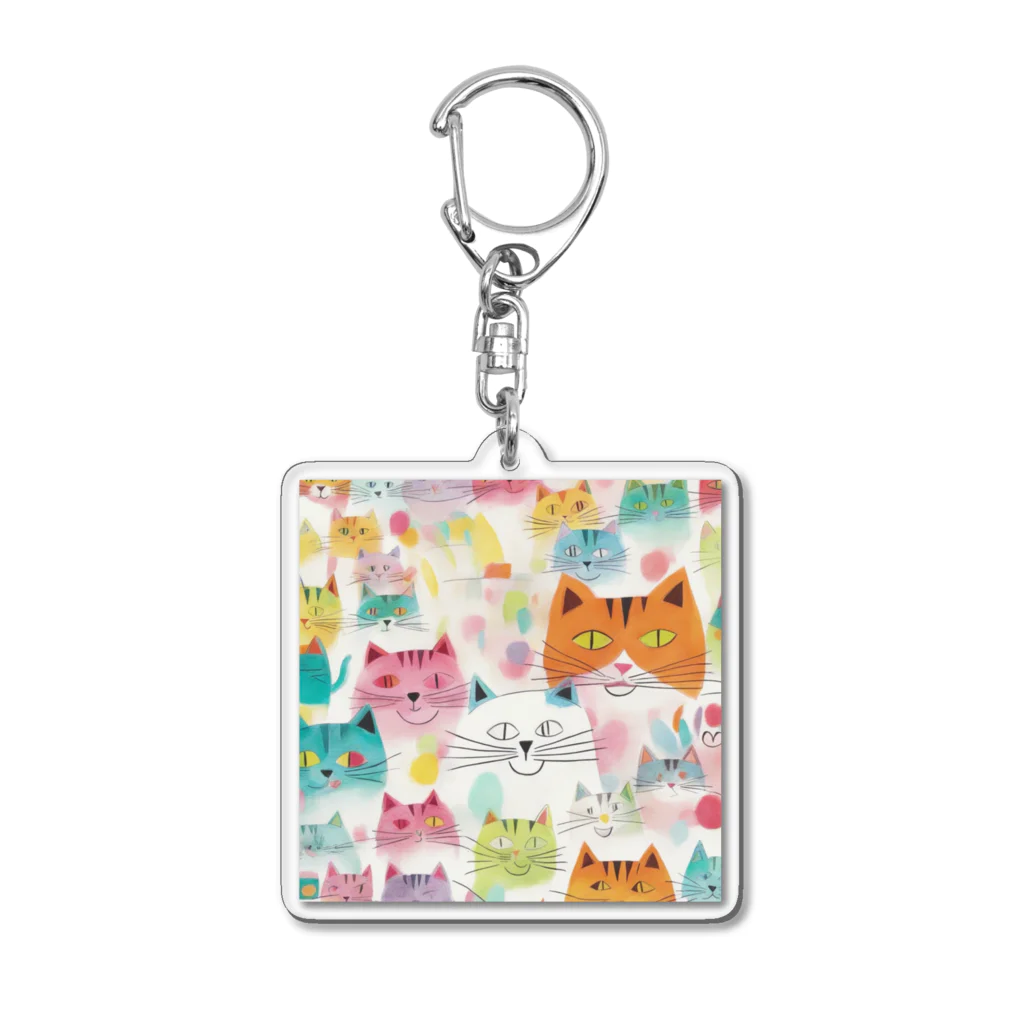 F2 Cat Design Shopのbeloved cats 002 Acrylic Key Chain