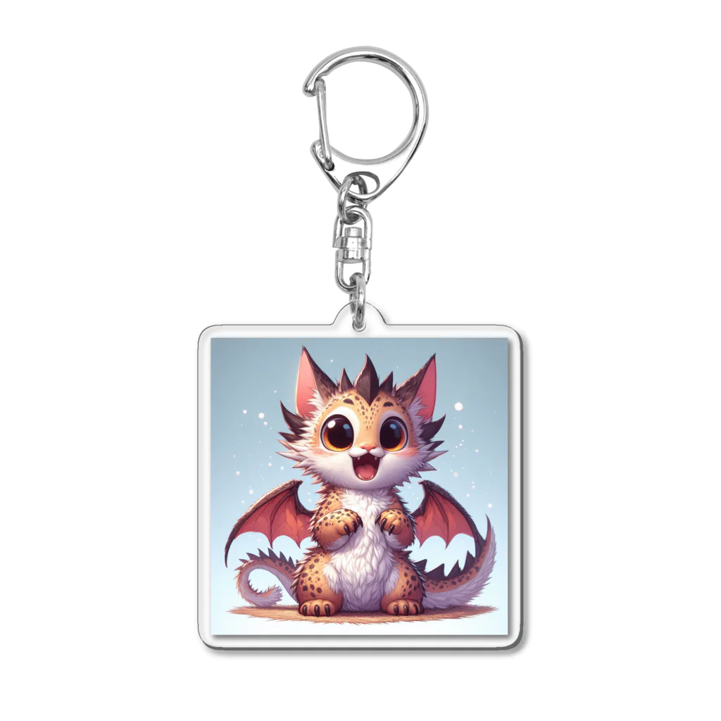 nekodoragonのびっくり！ 猫ドラゴン Acrylic Key Chain