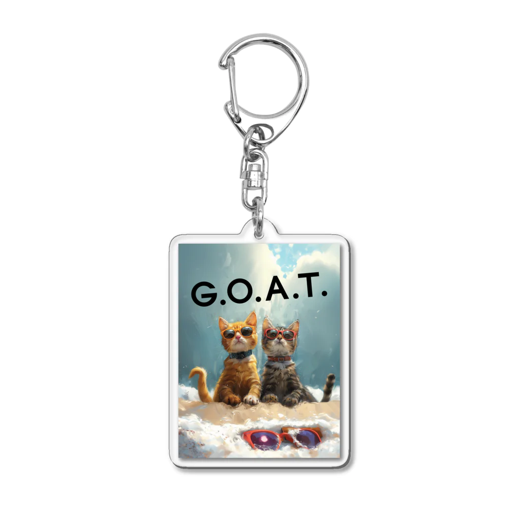 G.O.A.T.designの2匹のキュートな猫 アクリルキーホルダー