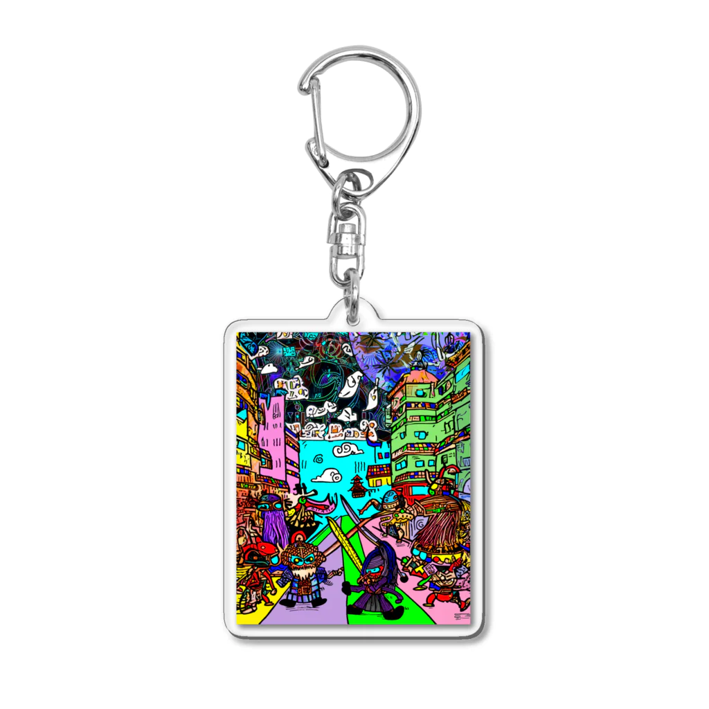 Ａ’ｚｗｏｒｋＳの宇宙人類皆兄弟 VERTICAL Acrylic Key Chain