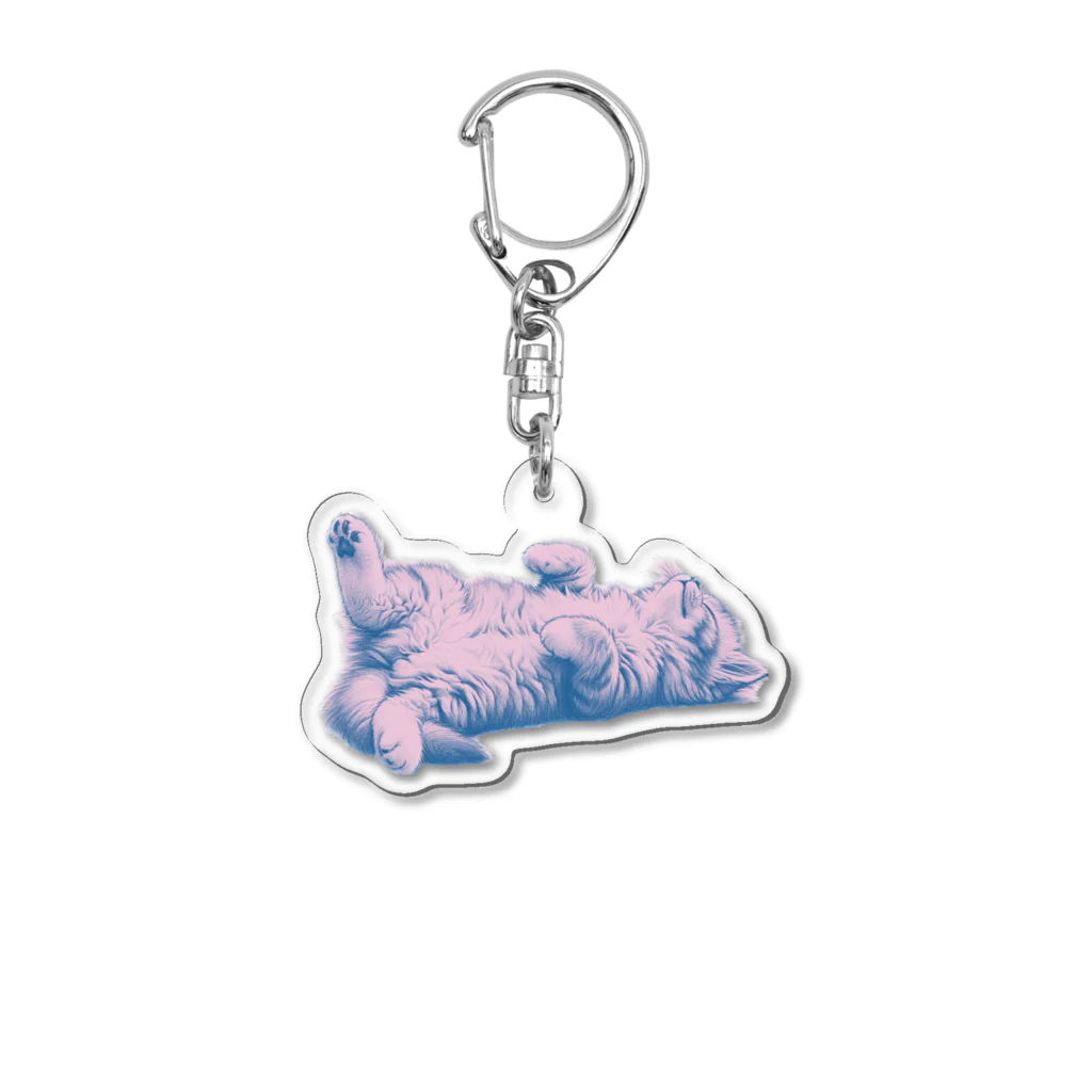 sansamのねこごろり Acrylic Key Chain