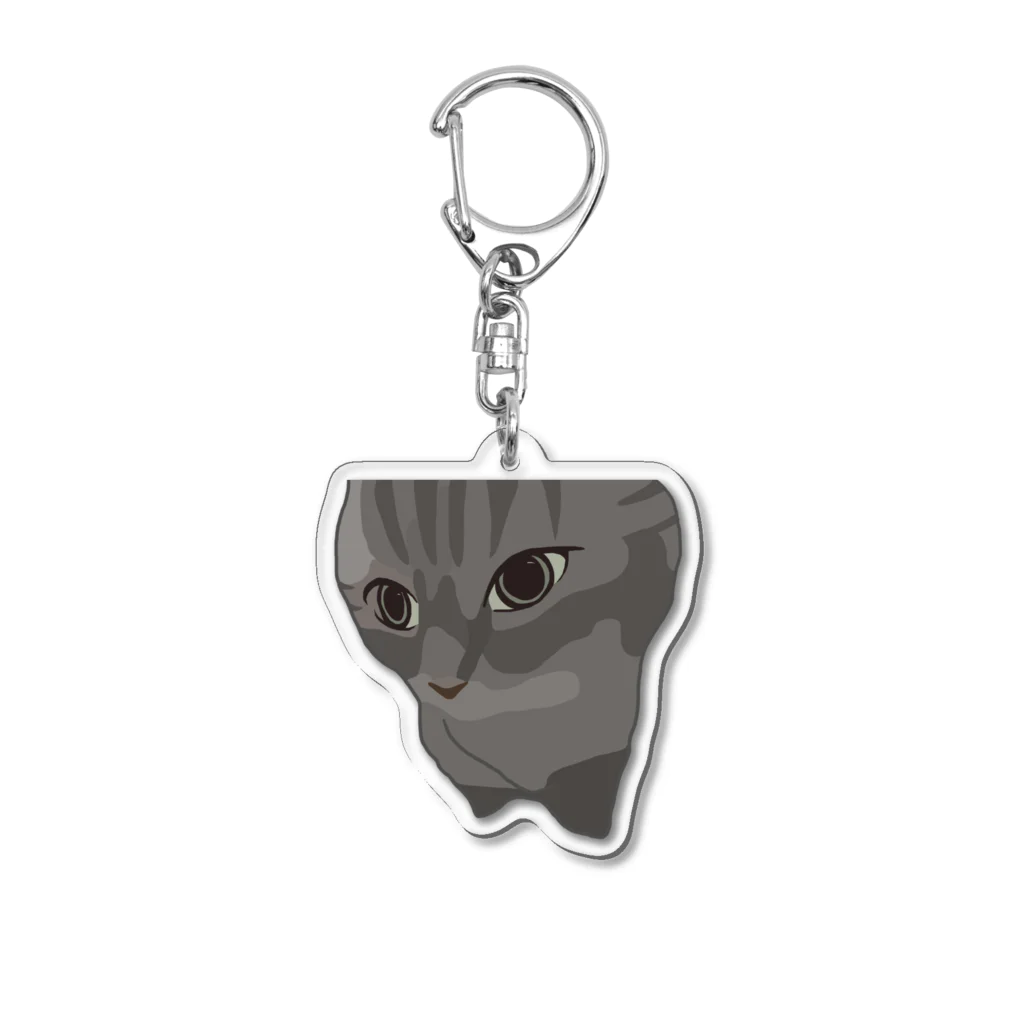 手書きイラストで猫ミームのチピチャパネコ Acrylic Key Chain