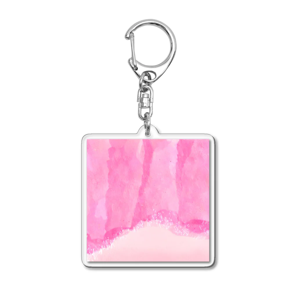 ピンク系水彩画の水彩 ベビーピンク Acrylic Key Chain