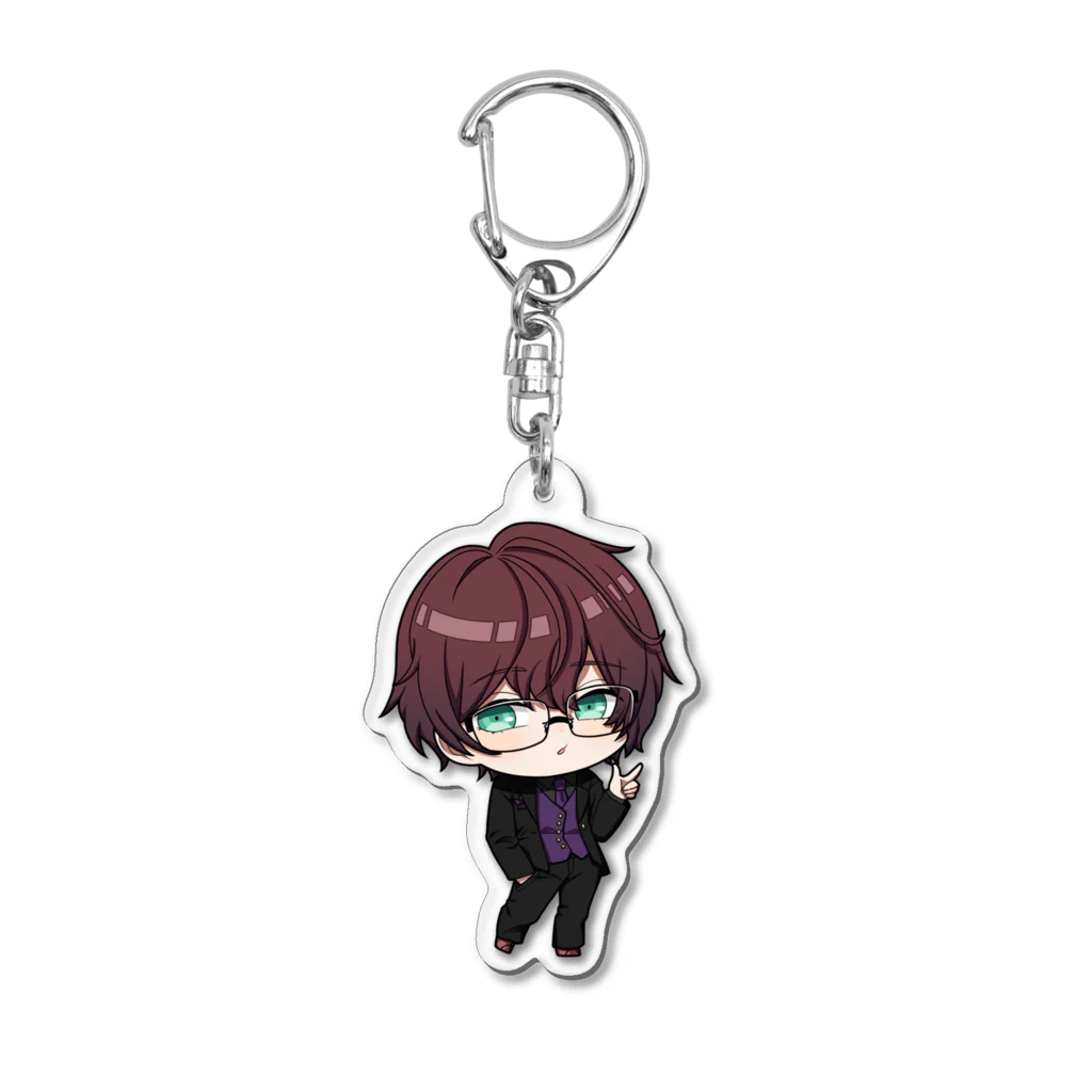 桜井 響のキーホルダーさくらいひびき（黒スーツメガネ） Acrylic Key Chain