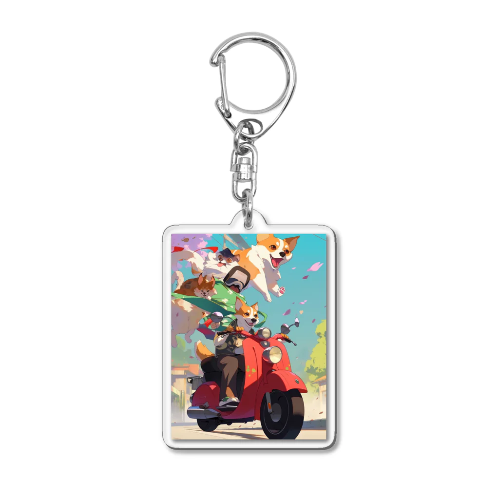 AQUAMETAVERSEのワンちゃん休日を楽しむ　なでしこ1478 Acrylic Key Chain