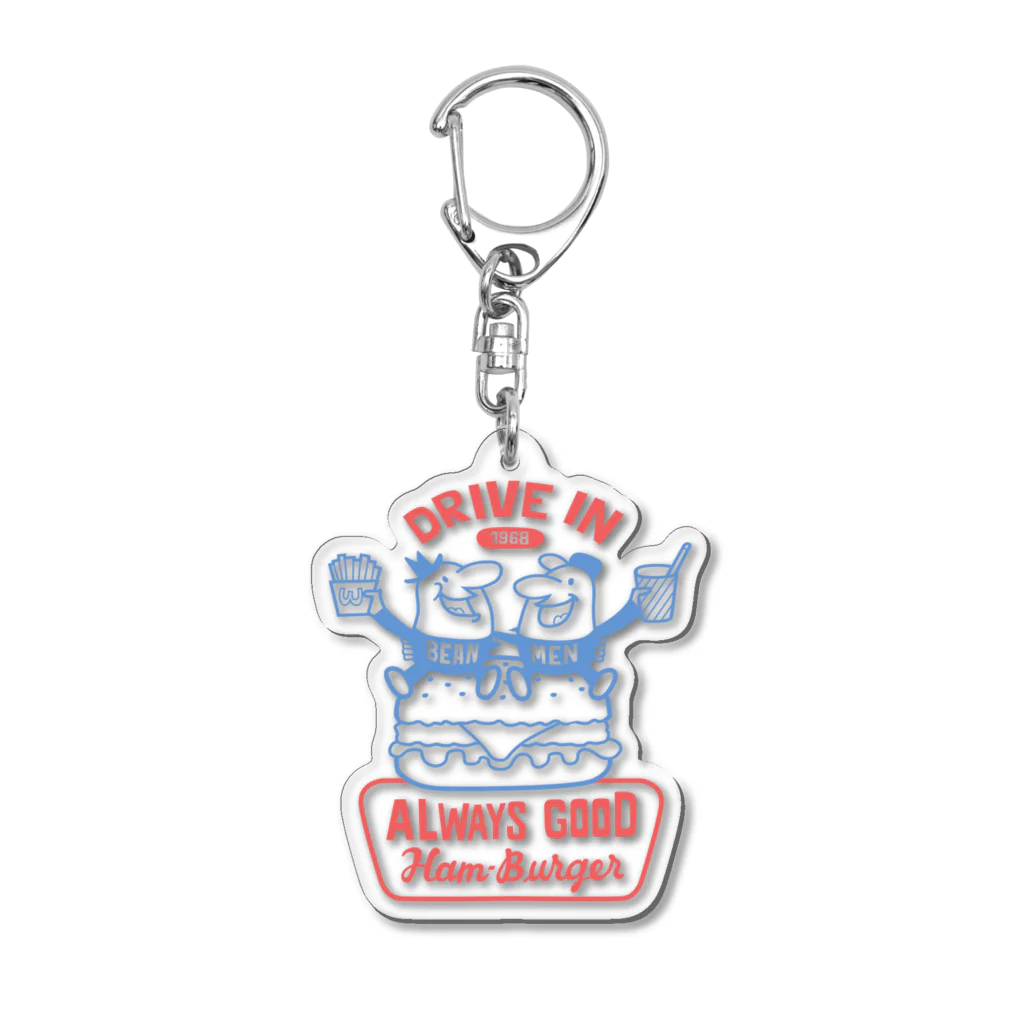 Design For Everydayのビーンズマンとハンバーガー Acrylic Key Chain